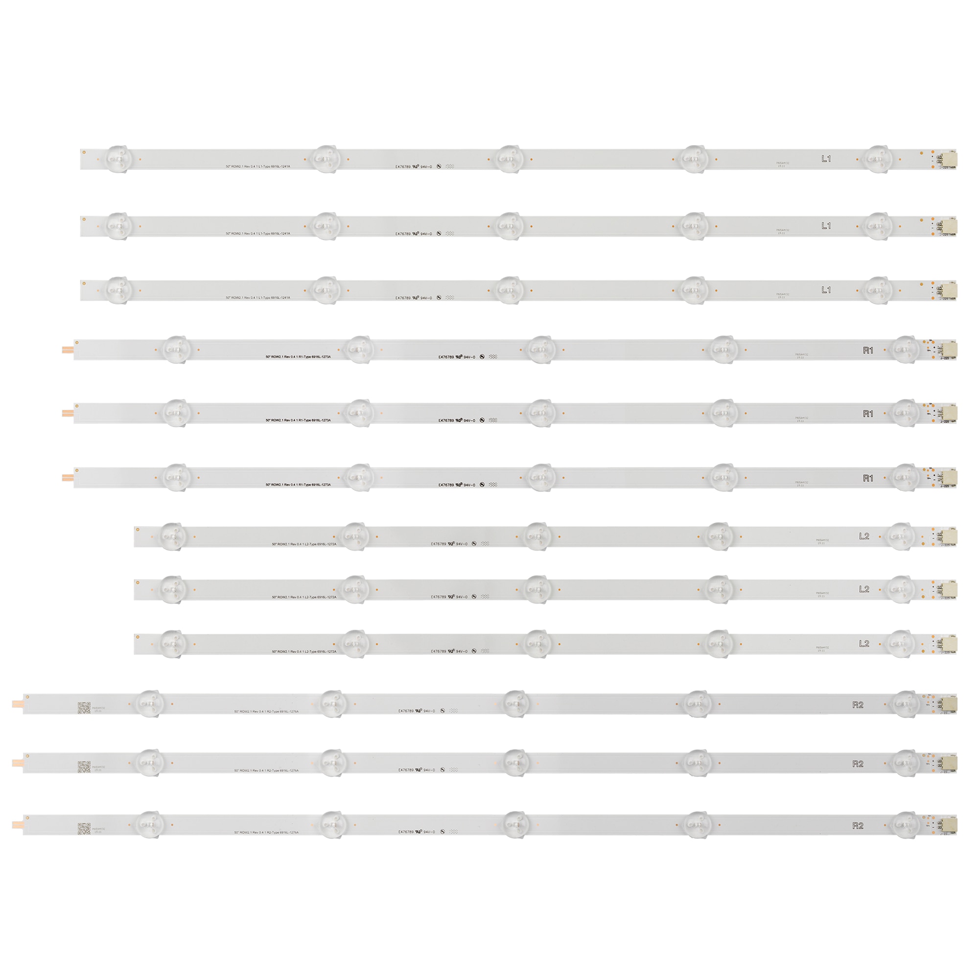 12 pcs TV LED  LG 50LN5200 50LN5400 50LN5750 50LN577S 6916L-1272A 6916L-1241A 6916L-1273A 6916L-1276A